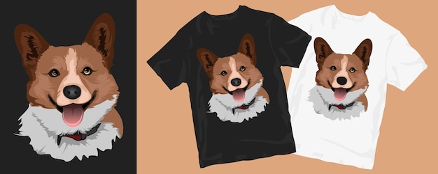 Schattige hond cartoon t-shirt ontwerp