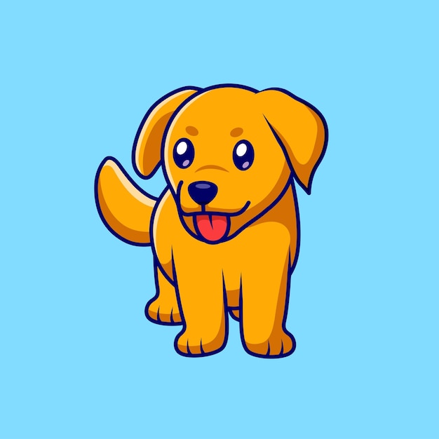 Schattige hond cartoon vector pictogram illustratie