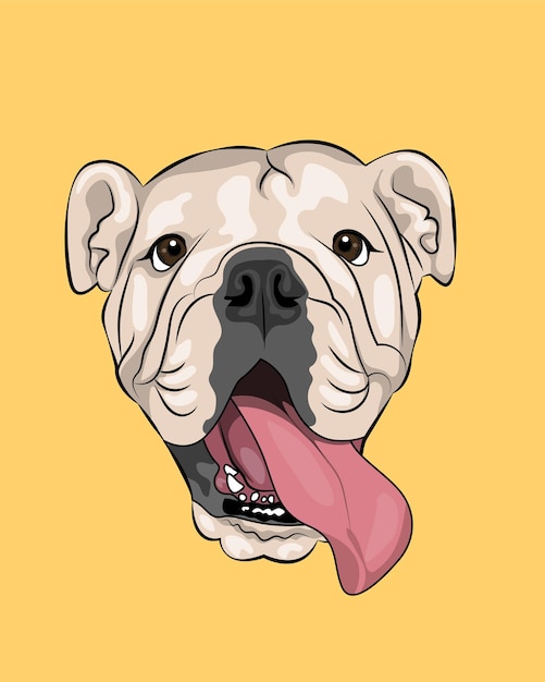 schattige hond cartoon vectorillustratie