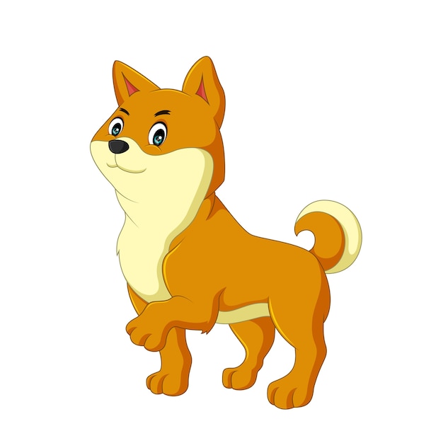 schattige hond cartoon vectorillustratie