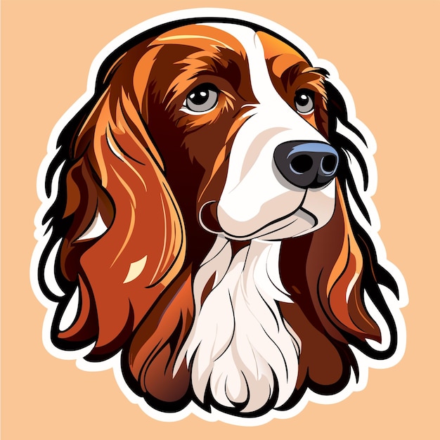 Schattige hond hand getekende cartoon sticker pictogram concept geïsoleerde illustratie