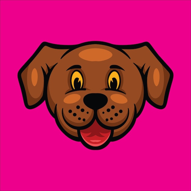 Schattige hond logo afbeelding
