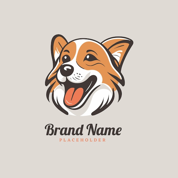 Schattige hond logo