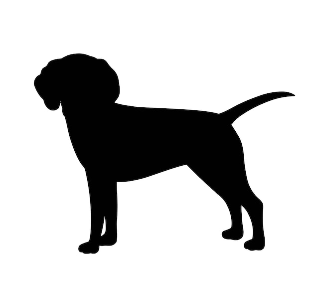 Schattige hond silhouet