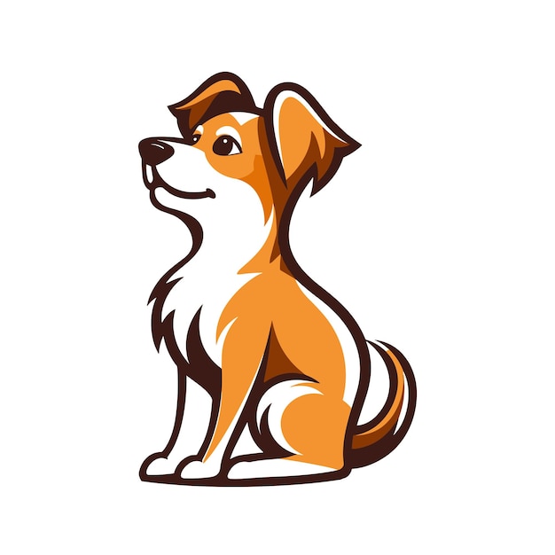 Vector schattige hond vectorillustratie