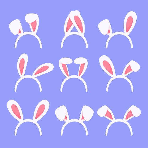 Schattige hoofdband met konijnenoren in verschillende vormen Paashaaskostuumaccessoires