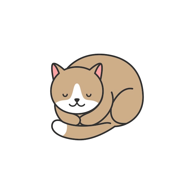 schattige kat cartoon vector illustratie