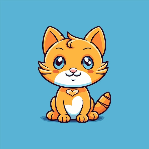 Schattige kat cartoon vectorillustratie