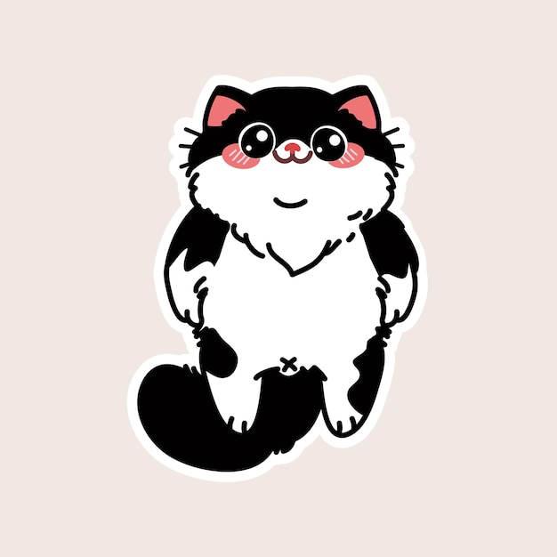 Schattige kat vectorillustratie