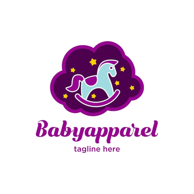 Schattige kleine baby kleding logo