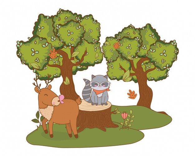 Schattige kleine dieren cartoon