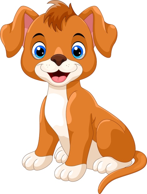 Schattige kleine hond cartoon