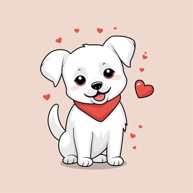 Schattige kleine hond en liefde