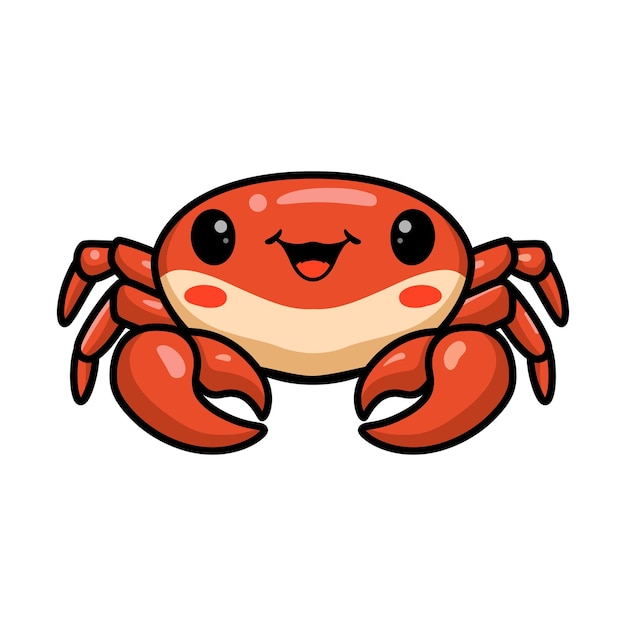 Schattige kleine krab cartoon poseren