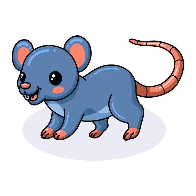 Schattige kleine muis cartoon poseren