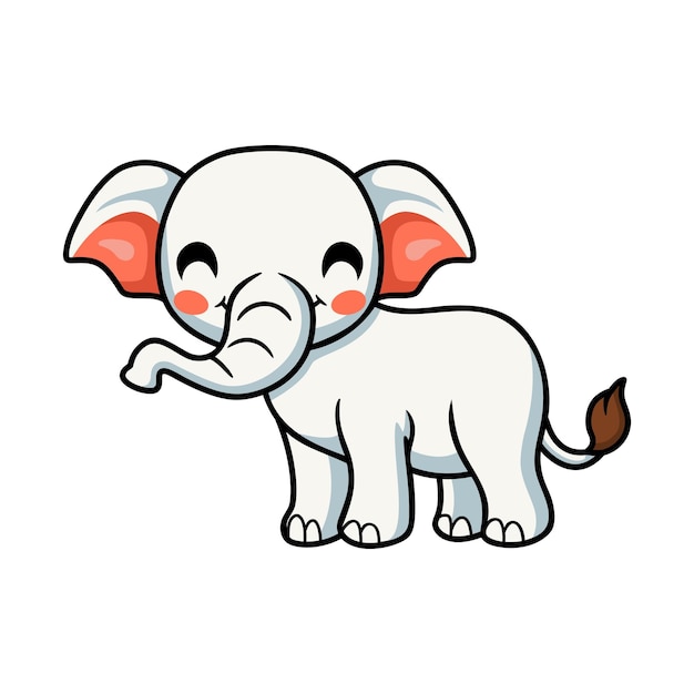 Schattige kleine olifant stripfiguur