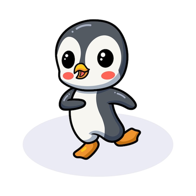 Schattige kleine pinguïn cartoon poseren