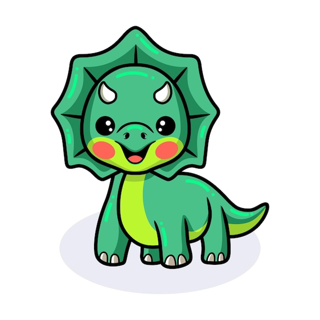 Schattige kleine triceratops dinosaurus cartoon