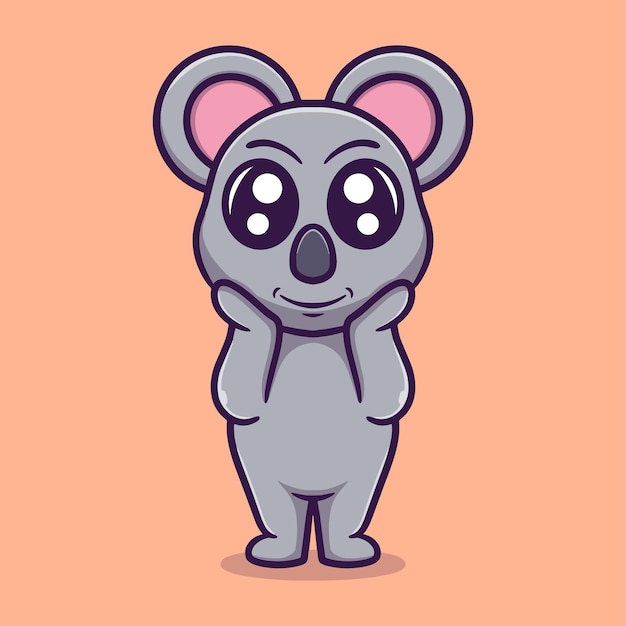 Schattige koala cartoon vector pictogram illustratie