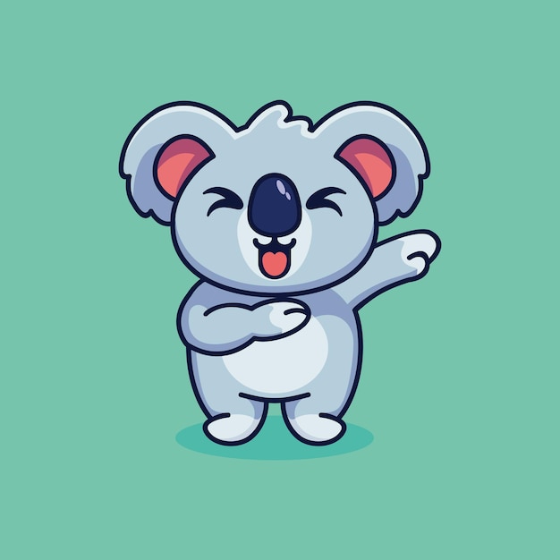 Schattige koala deppen cartoon vector pictogram illustratie