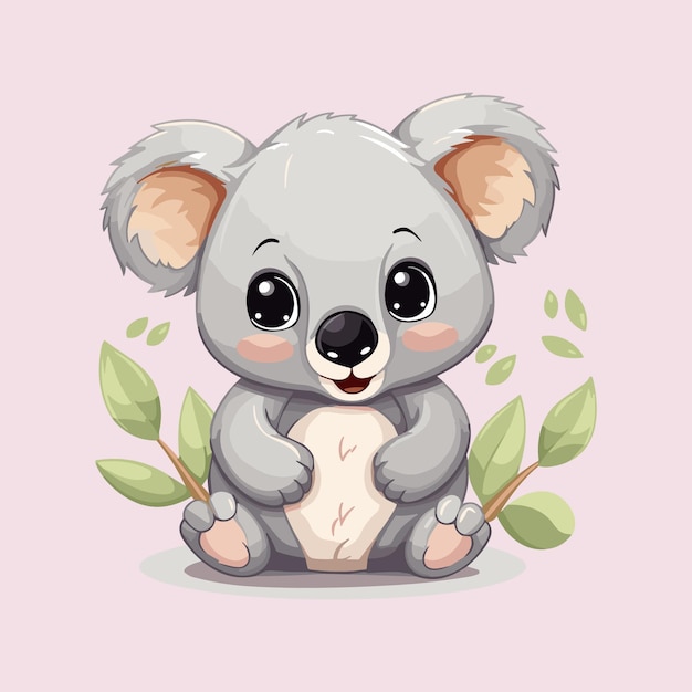 Vector schattige koala details vector kunst illustratie ontwerp