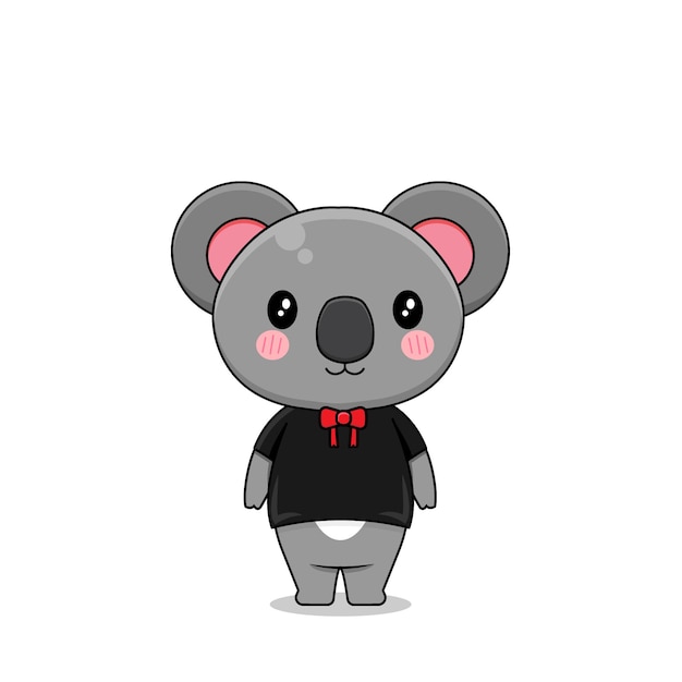 Schattige koala met pak vector ontwerp illustratie