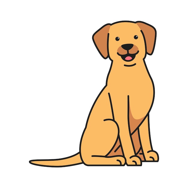 Schattige labrador retriever vector illustratie