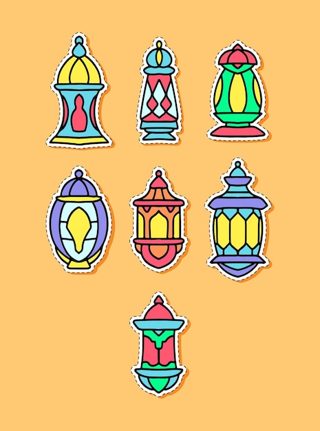 schattige lantaarn islamitische ornament vector