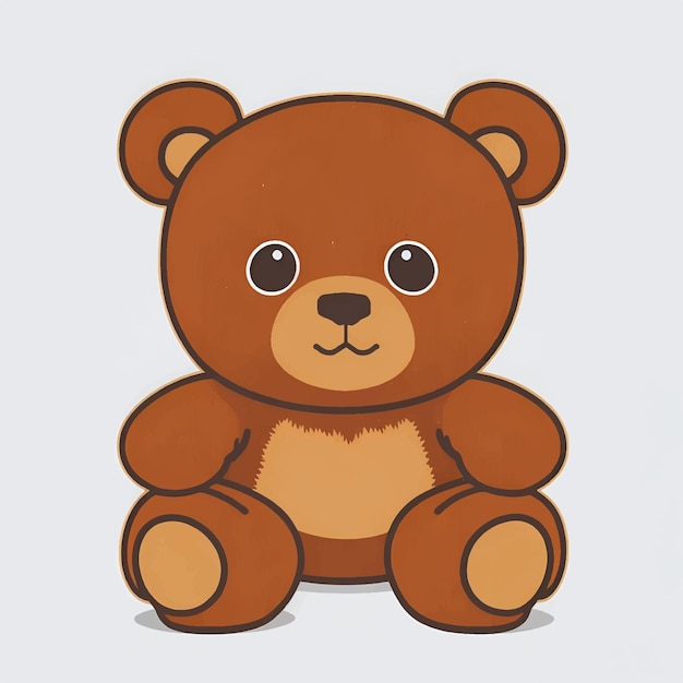 schattige mooie teddybeer dierlijke karakter vectorillustratie