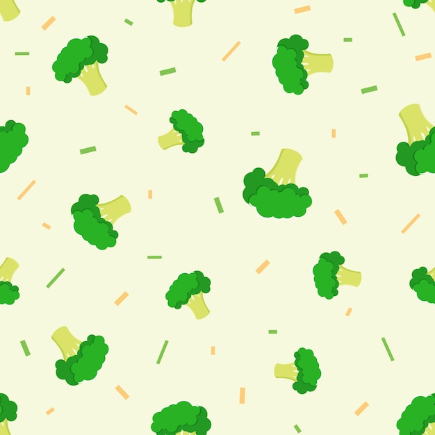 schattige naadloze broccoli vector illustratie decoratie mode kleding stof