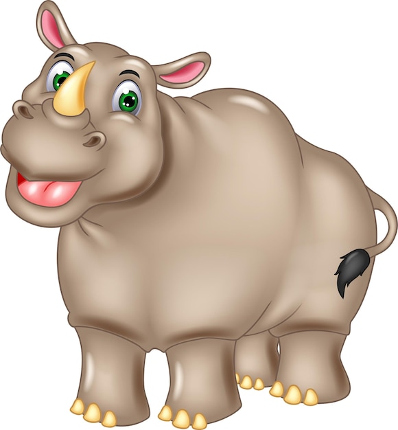 Vector schattige neushoorn