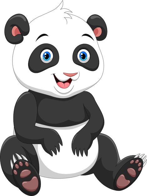 Schattige panda cartoon geïsoleerd op wit