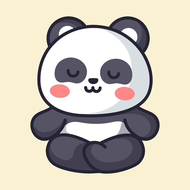 schattige panda doet schattige pose