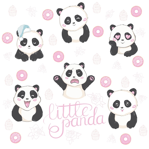 Schattige panda illustratie