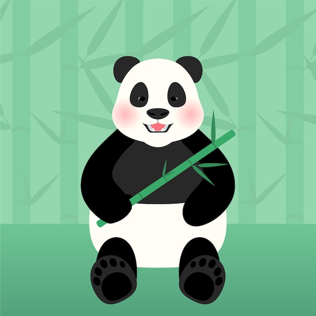 schattige panda illustratie