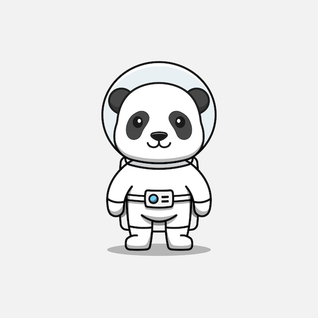 Schattige panda in astronautenpak