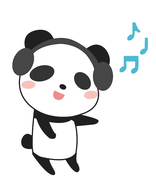 Schattige pandabeer danst