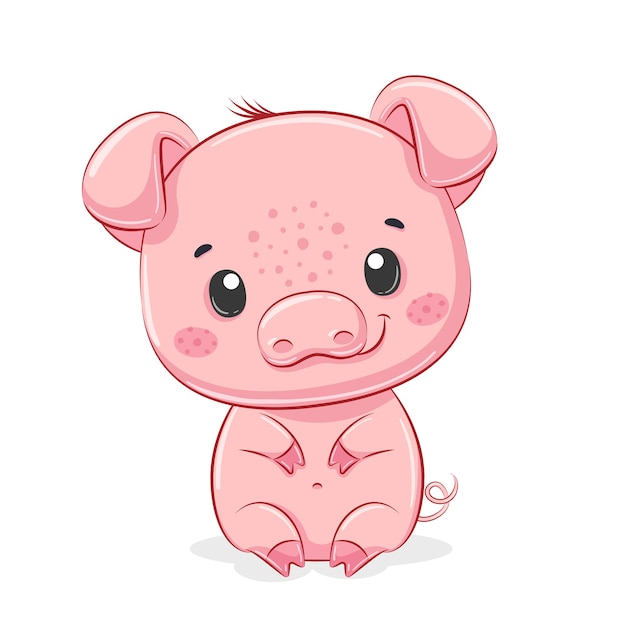 Schattige piggy illustratie.