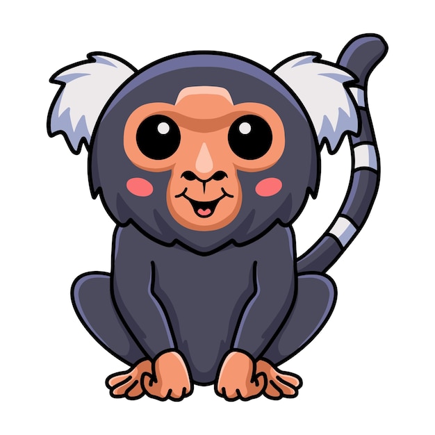 Schattige pygmee-marmoset aap cartoon