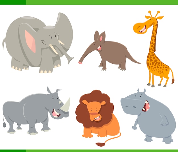 Schattige safari dieren set