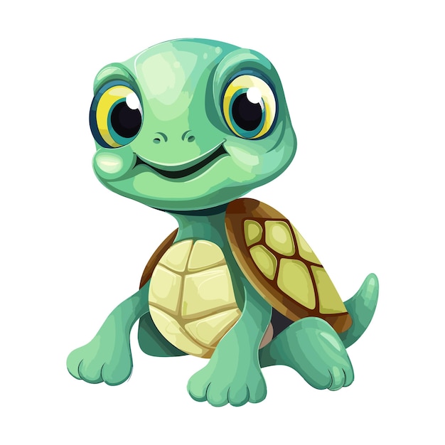 Schattige schildpad cartoon vectorillustratie