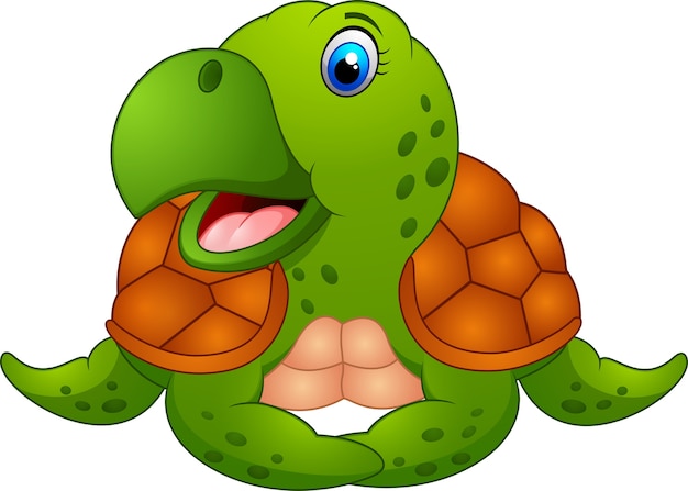 Vector schattige schildpad cartoon