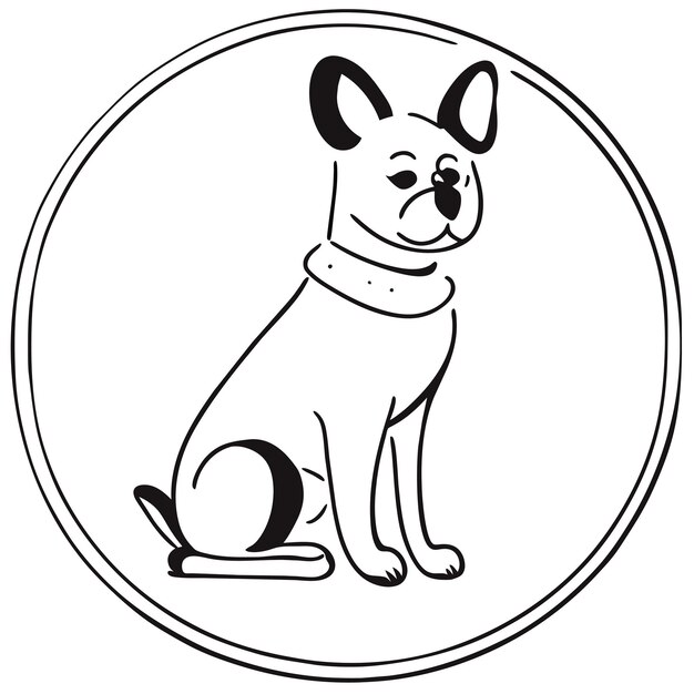 Vector schattige shiba inu hond hand getekende cartoon sticker pictogram concept geïsoleerde illustratie