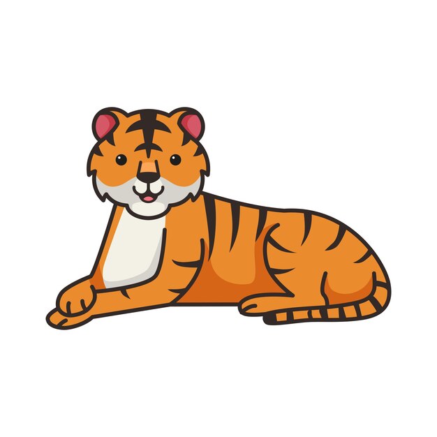schattige tijgerillustratie