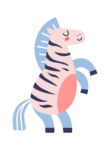 Schattige zebra kinderachtig ontwerp vectorillustratie