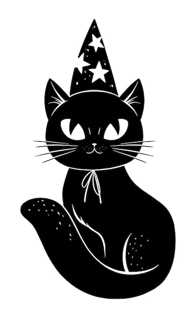 Schattige zwarte halloween-kat