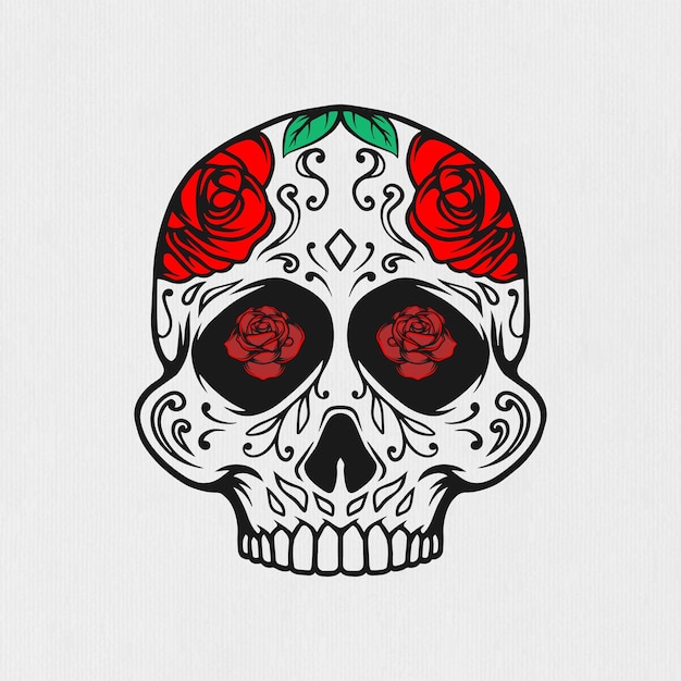 Schedel Dia de los muertos Concept