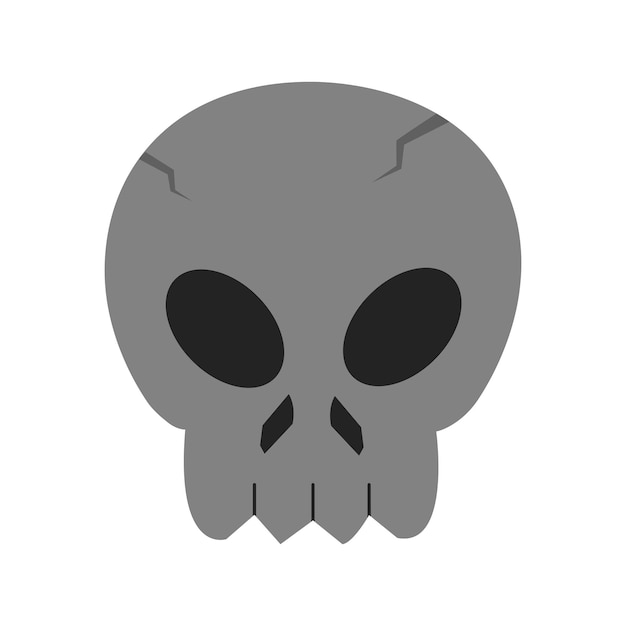 schedel emoticon, vectorillustratie, Halloween vector geïsoleerd op een witte achtergrond.