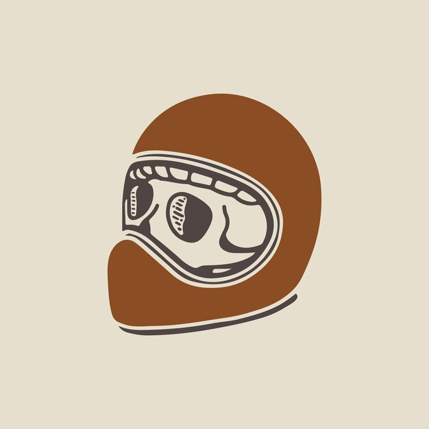 Schedel helm vectorillustratie