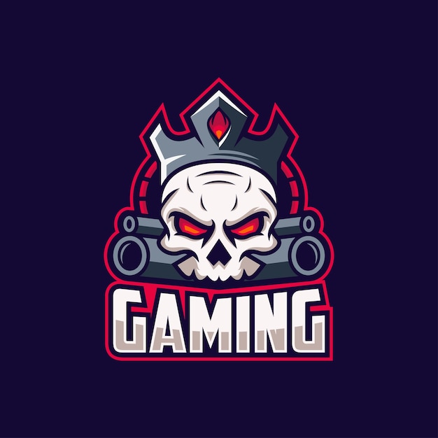 Schedel mascotte esport logo gaming